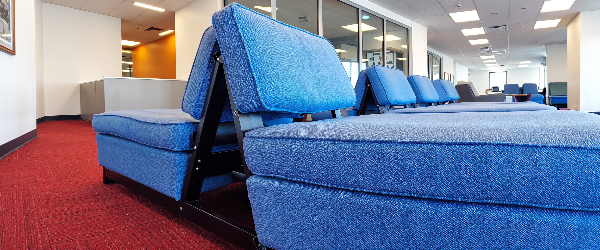 Fabric chairs being professionally cleaned by commercial cleaners in Canberra